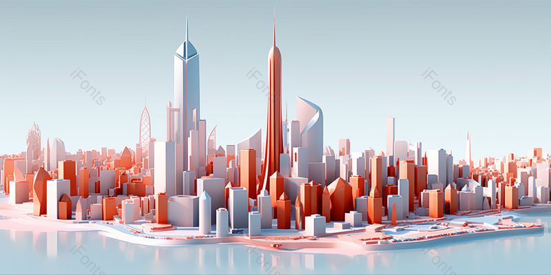 3D中国红上海浦东城市风景插图,插画/手绘图,插画/手绘图库,插画/手绘图下载,插画/手绘